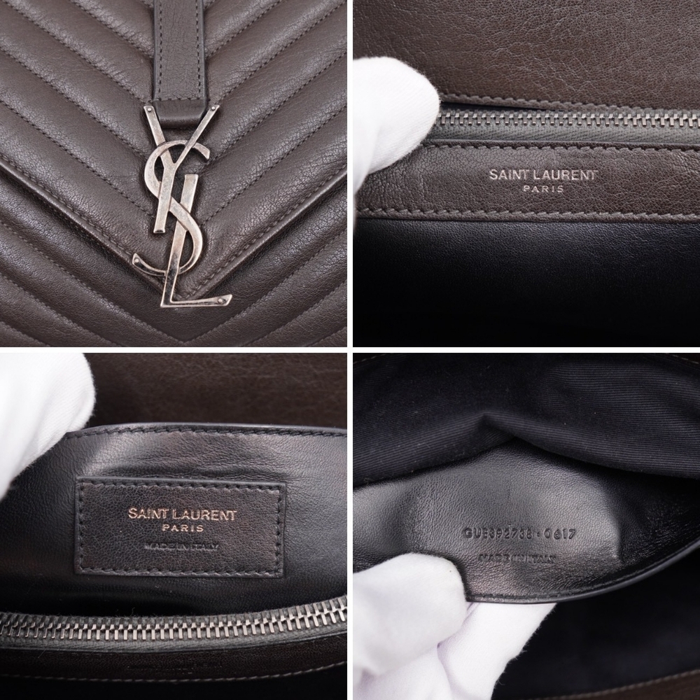 CG10 💟 Saint Laurent Leather College Large - Picture 8 of 16